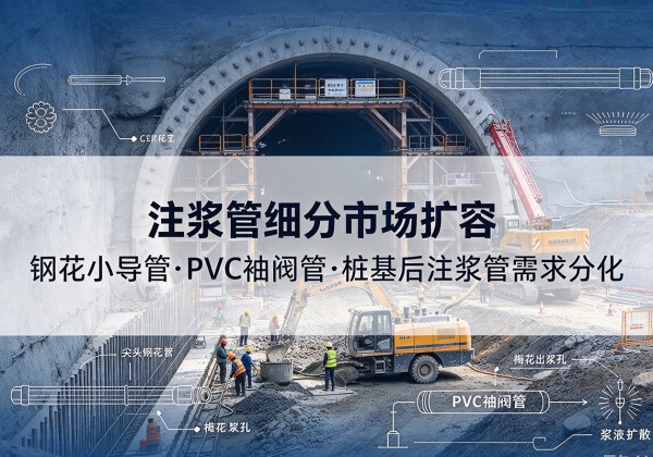 泾阳注浆管细分市场扩容，隧道钢花小导管、PVC 袖阀管、桩基后注浆管需求分化